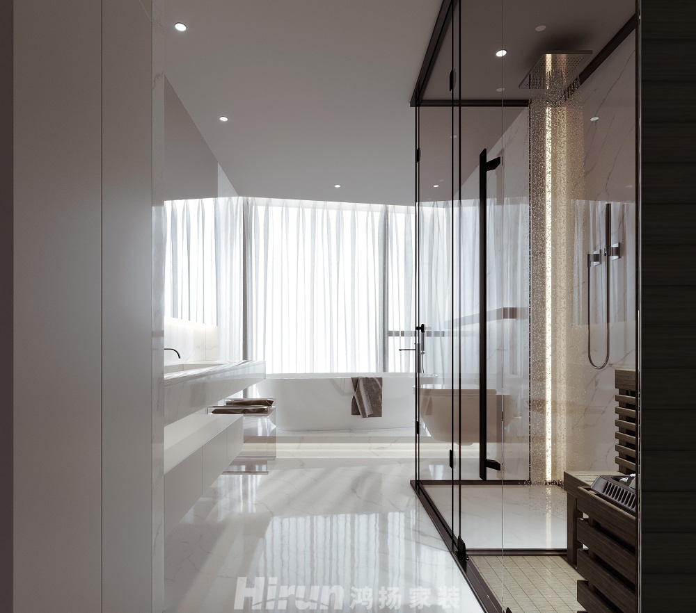 保利天禧270㎡雅致現代大平層 裝修案例效果圖-衛生間-1
