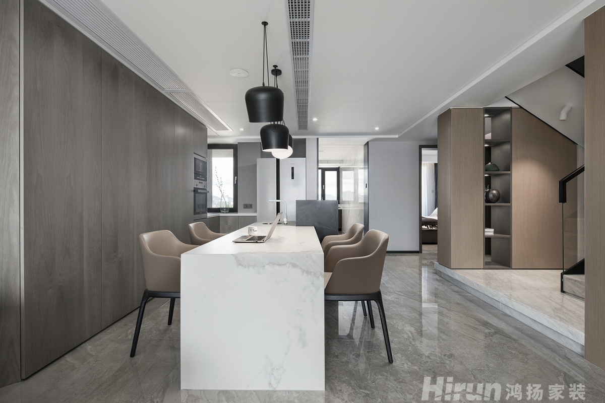 融創提香藍岸200㎡北歐之光復式 裝修案例實景圖-9