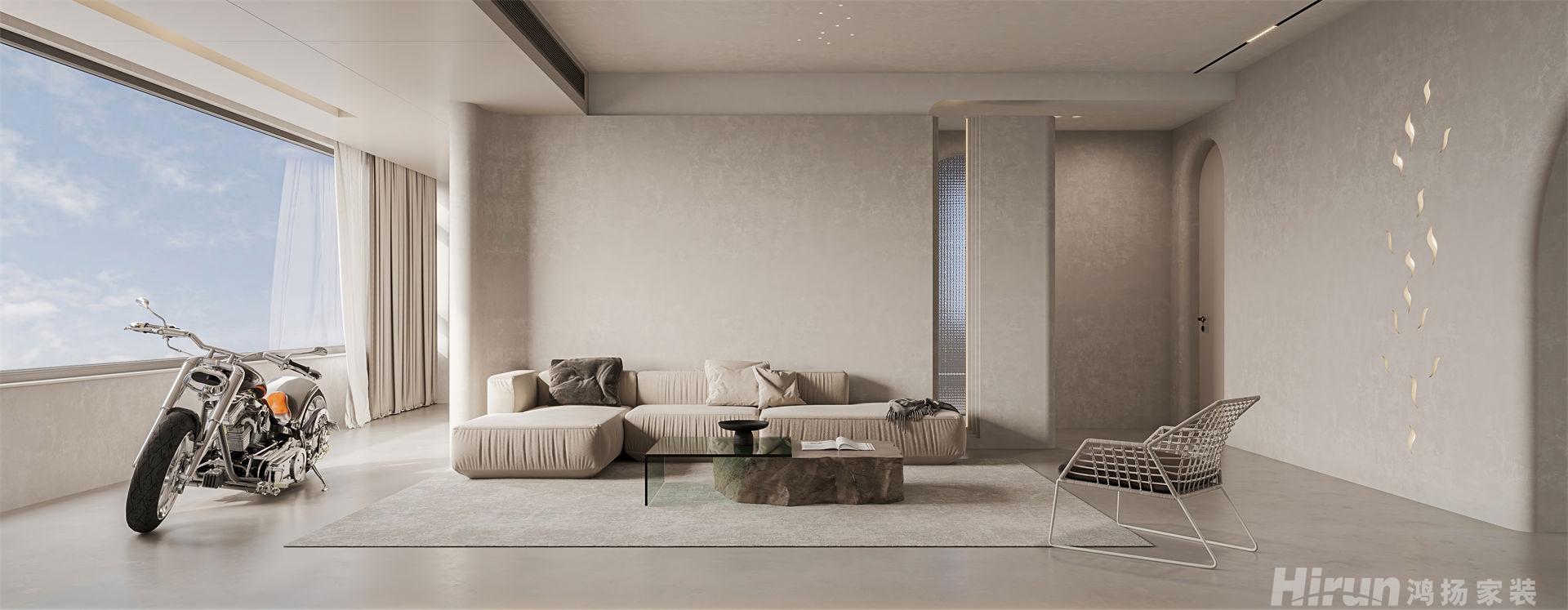 萬象府臺179㎡極簡侘寂四居室 裝修案例效果圖-5