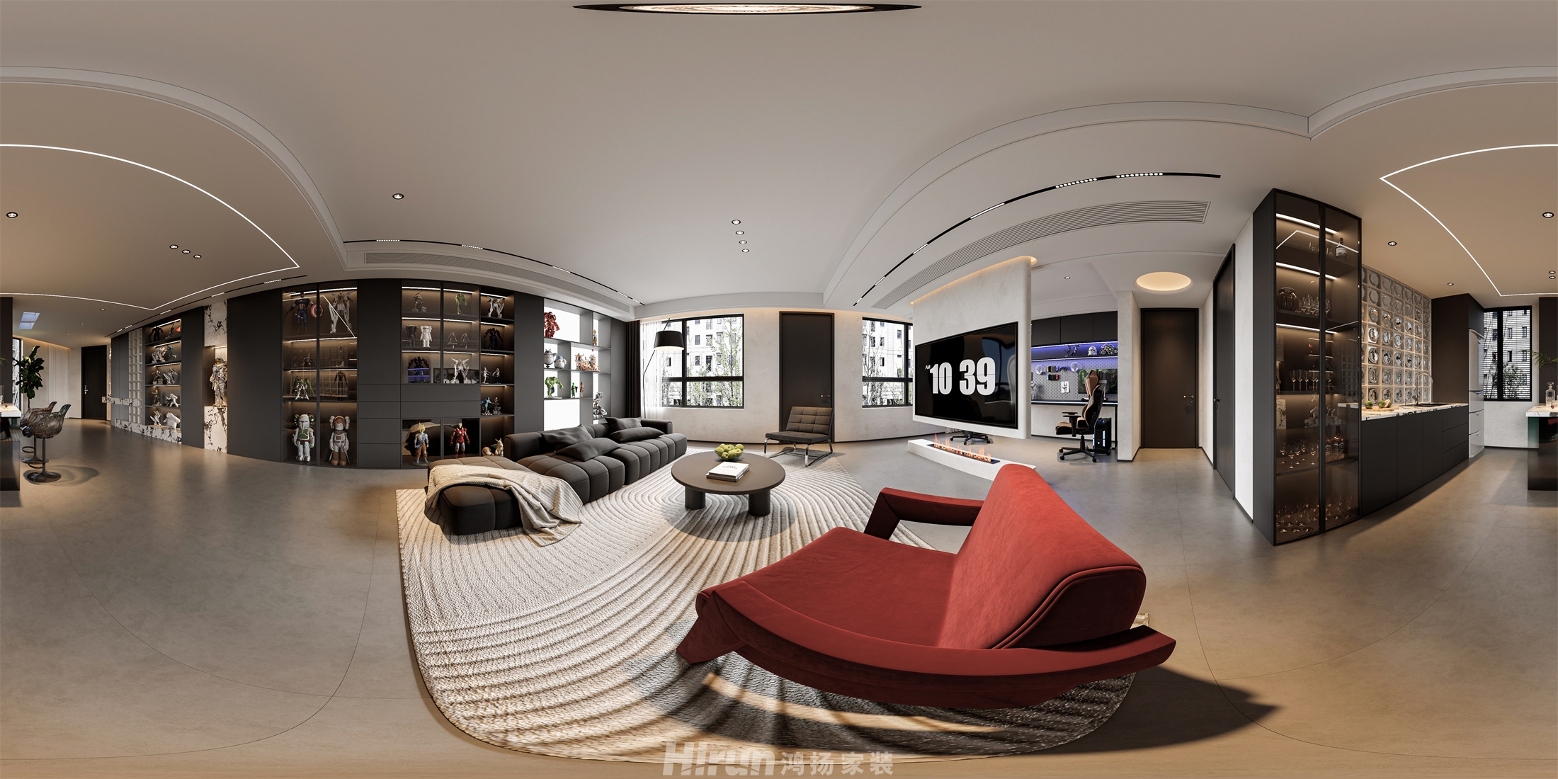 潮宗御苑120㎡雅致現代二居室 裝修案例效果圖-2