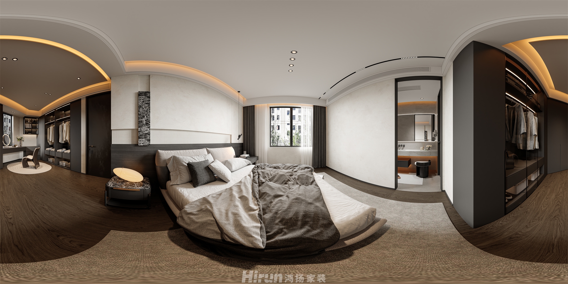 潮宗御苑120㎡雅致現代二居室 裝修案例效果圖-3