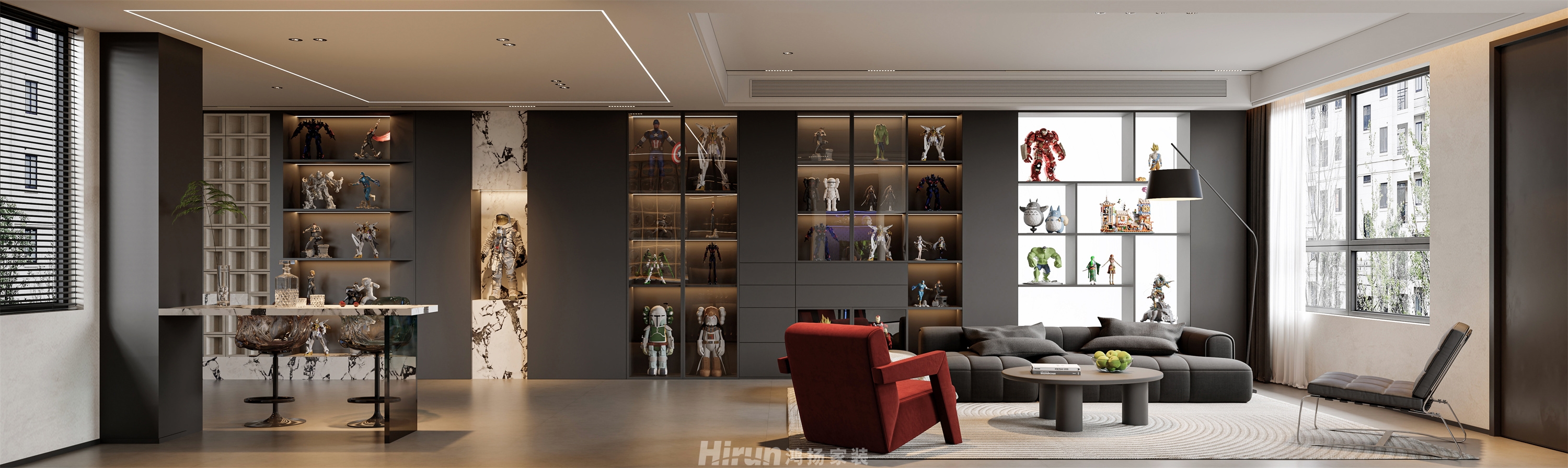 潮宗御苑120㎡雅致現代二居室 裝修案例效果圖-5