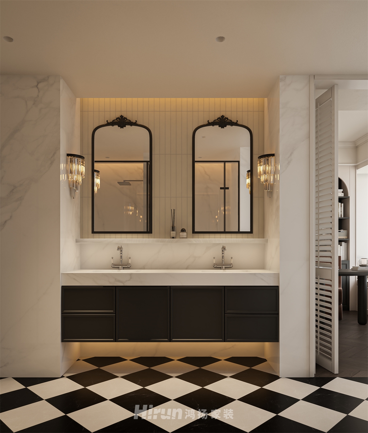 星城天地190㎡雅致現(xiàn)代五居室 裝修案例效果圖-5