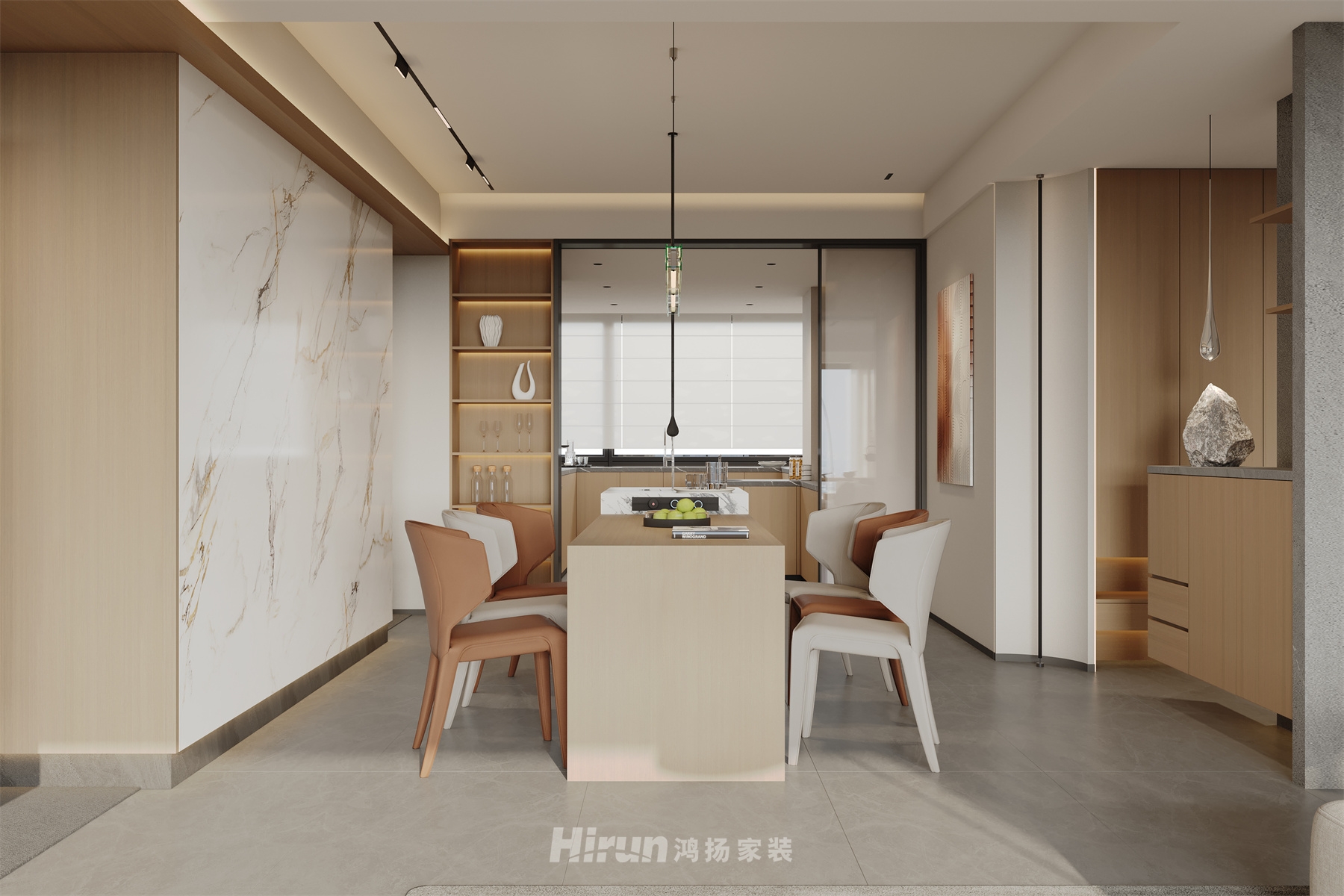 云頂梅溪湖238㎡雅致現代大平層 裝修案例效果圖-4